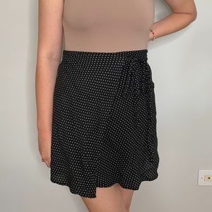Brandy Melville Polka Dot Wrap Skirt